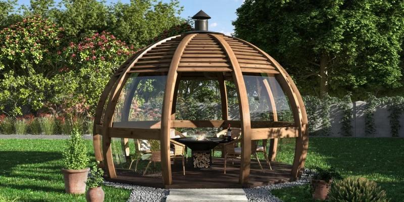 Купольные беседки из лиственницы от производителя Woodwave