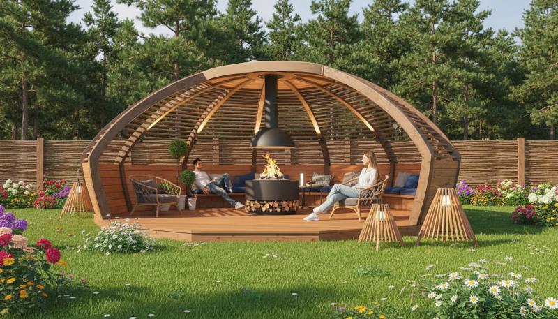 Изготовление беседки Астра - компания Вудвейв Новосибирск